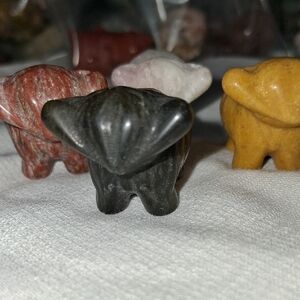 Set of 4 Carved Highland Cow Figurines